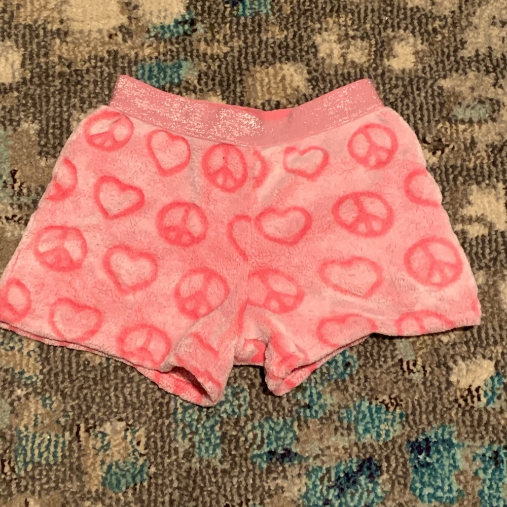 Girls pink pajama shorts from target